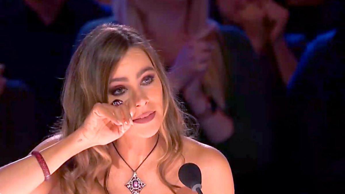 Sofia Vergara moved to tears on America's Got Talent