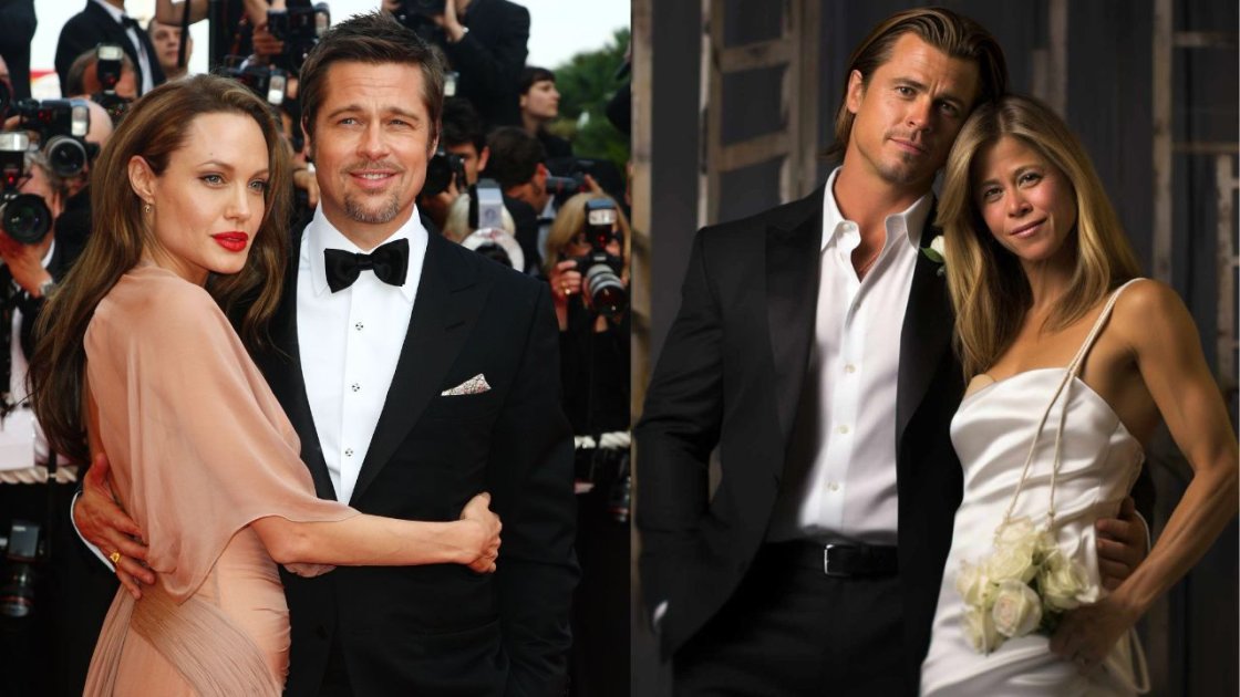 1. Jennifer Aniston, Brad Pitt, and Angeline Jolie