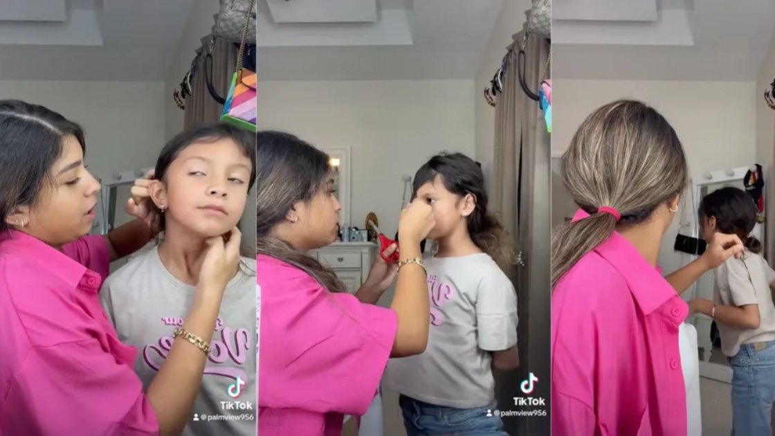 Two Sisters Make A Comical Attempt To Conceal Their Recent Haircut From Their Mother