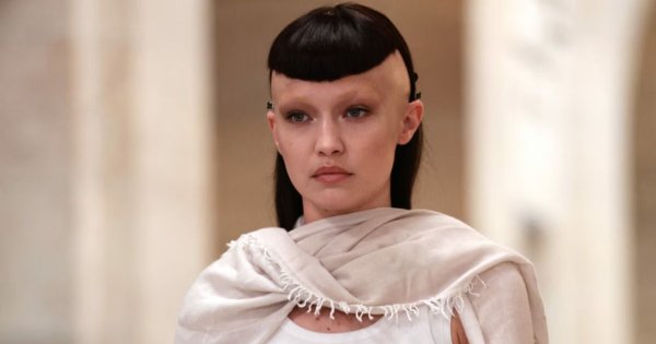 Observe Bella Hadid Sporting A High-fashion Appearance With A Shaven Head