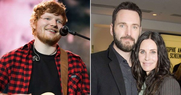 Ed Sheeran performed The Song 'Johnny's Beard Is The Shape of You' On The 10th Anniversary Of Courteney Cox And Johnny McDaid