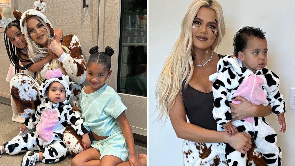 Khloe Kardashian And Her Son, Tatum, Donned Coordinated Cow Costumes To Celebrate Halloween