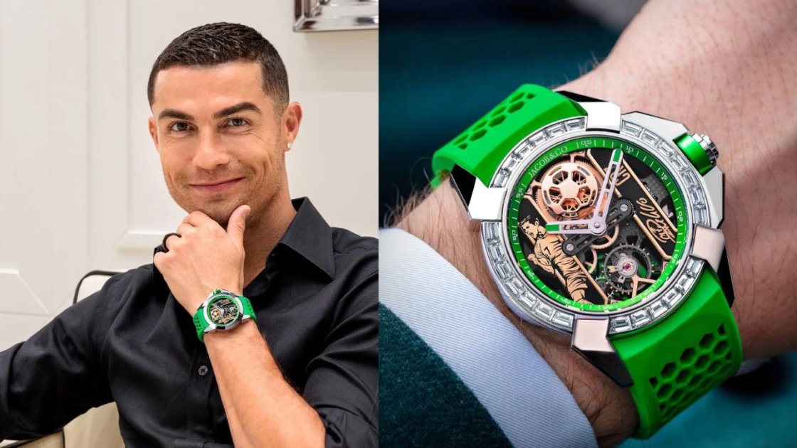 Cristian Ronaldoâ€™s Insane Green Emerald watch from Jacob & Co